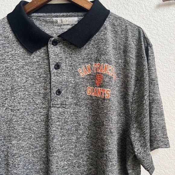 San Francisco Giants Polo Shirt Gray Black Authentic MLB Mens Baseball Size XL - Picture 3 of 8